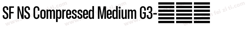 SF NS Compressed Medium G3字体转换